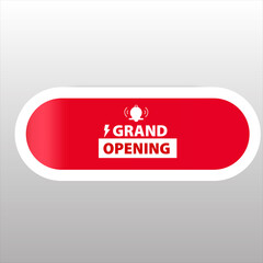 Grand Opening Sale banner red flat sale business web creative and poster for website post design	