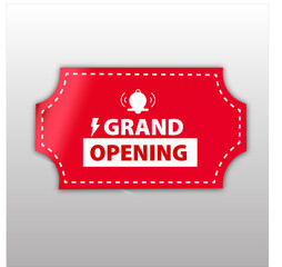 Grand Opening Sale banner red flat sale business web creative and poster for website post design	