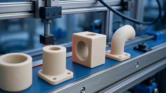 3D printed part additive manufacturing industrial automation conveyor belt sustainable engineering work producing precise components for efficient