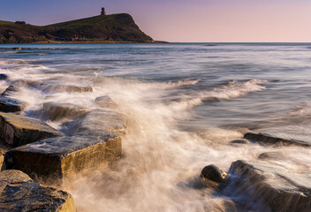 Golden hour at Kimmeridge on the Dorset Coast
