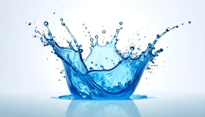 Water splash crown graphic design