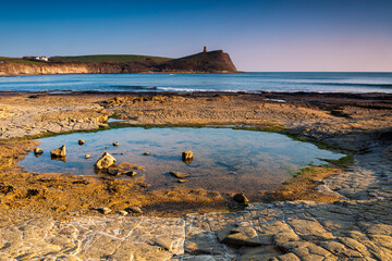 Golden hour at Kimmeridge on the Dorset Coast