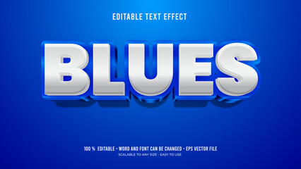 blues editable text effect