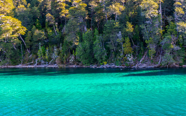 Sailing the Nahuel Huapi from Bahia Mansa to the Arrayanes Forest, Villa la Angostura, Neuquen, Patagonia, Argentina