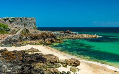 Looking across the beach in St Ives in Cornwall south west England