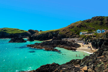 Kynance Cove and Beach near The Lizard Peninsula, Cornwall