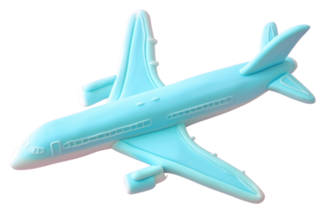 PNG Pastel polymer clay style of a plane airplane aircraft airliner.