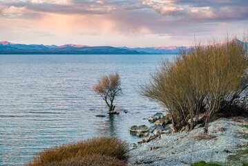 On the shores of Lake Nahuel Huapi, very close to the city of Bariloche, Rio Negro Province,...