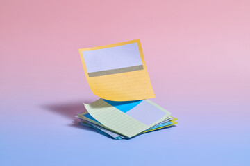 A striking composition of colorful sticky notes