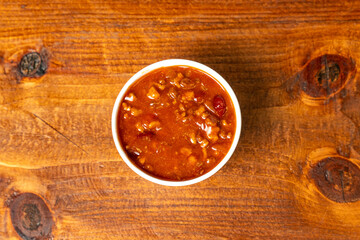 cup of chili con carne