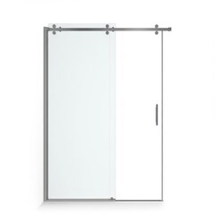 Sliding glass door isolated on white background for interior design.