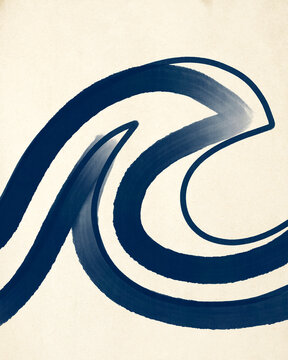 Abstract Blue Wave Illustration
