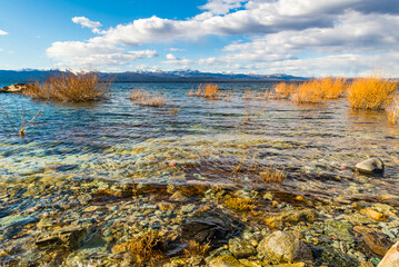 On the shores of Lake Nahuel Huapi, very close to the city of Bariloche, Rio Negro Province,...