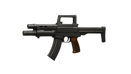 Minimalist Product Photo of OTs-14 Groza Rifle &ndash; Transparent Background (PNG)