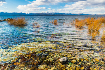 On the shores of Lake Nahuel Huapi, very close to the city of Bariloche, Rio Negro Province,...