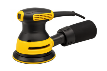 Orbital sander power tool isolated on transparent background