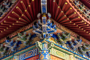 detail of thai temple roof