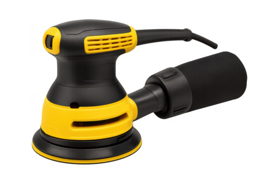 Orbital sander power tool isolated on transparent background