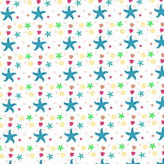 seamless pattern with colorful stars