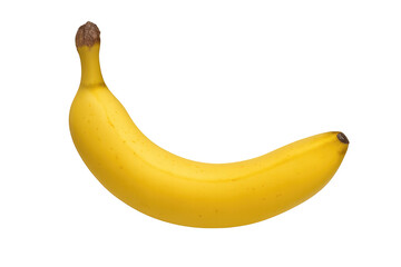 Ripe banana isolated on transparent background with clipping path