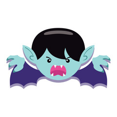 Vampire bat cartoon character. Vector