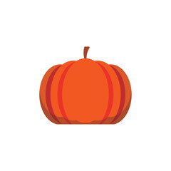 Striped orange pumpkin design. Vector