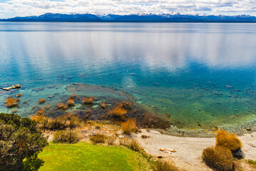 On the shores of Lake Nahuel Huapi, very close to the city of Bariloche, Rio Negro Province,...