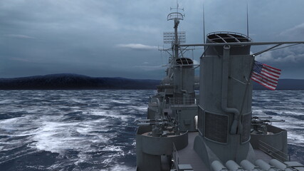 艦艇　3DCGレンダリング © tsuneomp