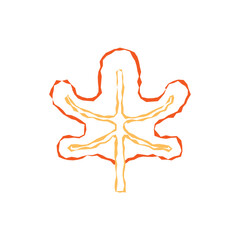 Decorative flower outline sketch. Vector