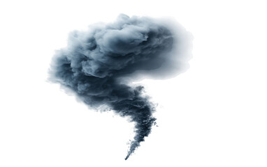 Dynamic tornado emoji rotating rapidly symbolizing violent storms and natural disaster themes isolated on transparent background PNG