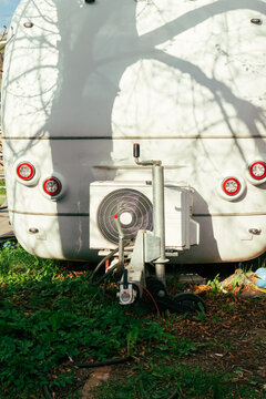Close-Up of Air Conditioning Unit on Trailer