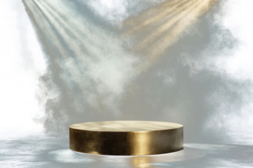 PNG Gold podium spotlight background lighting.