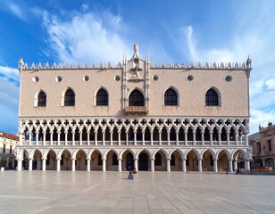 Fototapeta premium Venetian Palace facade on a sunny day