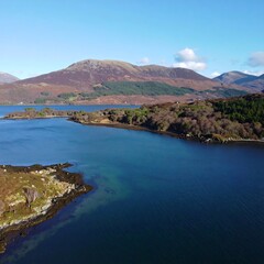 Fototapeta premium Scenic loch and mountains