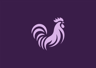 A minimalist rooster silhouette logo, representing alertness and early rise energy.