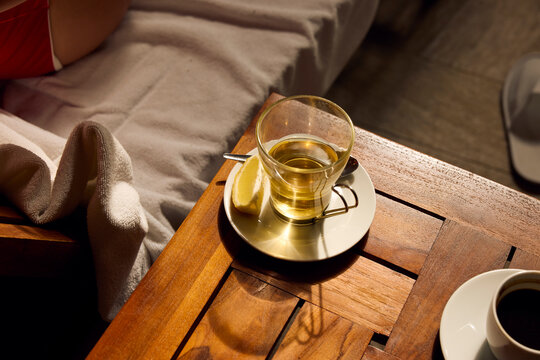 Cup of tea in close-up