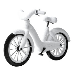 White bicycle isolated against black background childrens bicycle image