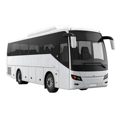White bus isolated view modern transportation vehicle