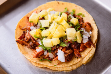 Al pastor taco style