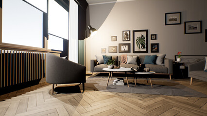 部屋の風景　構成美の午後