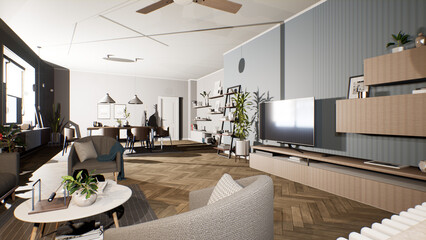 部屋の風景　緑が語る空間