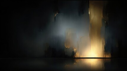 Fototapeta premium Intriguing cityscapes illuminated by a golden light.