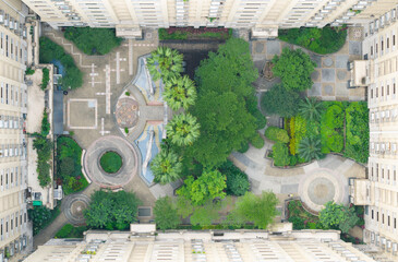 Urban Courtyard Garden Aerial View