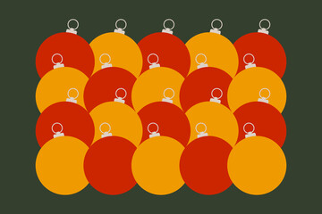 Set of Christmas tree balls