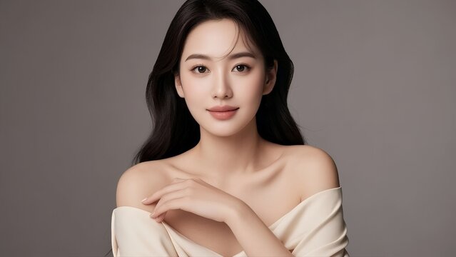 優しい表情で微笑む美しい女性