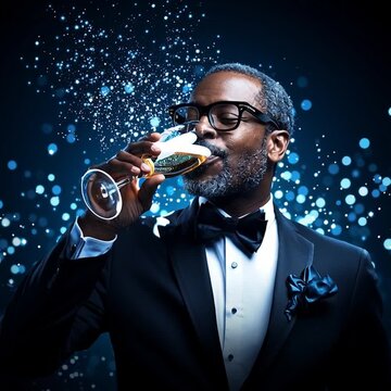 an urban mens night flyer featuring a black man sitting at a bar in a nightclub drinking a burbon 1_1 1_4K_10s
