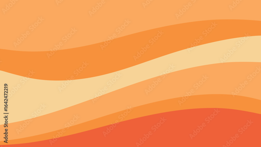 Poster soft orange and peach gradient wave background abstract flowing