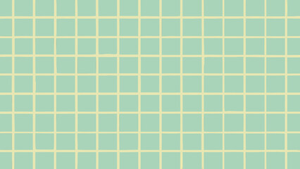 Simple Grid Pattern With Hand Drawn Squares In Cream And Teal background