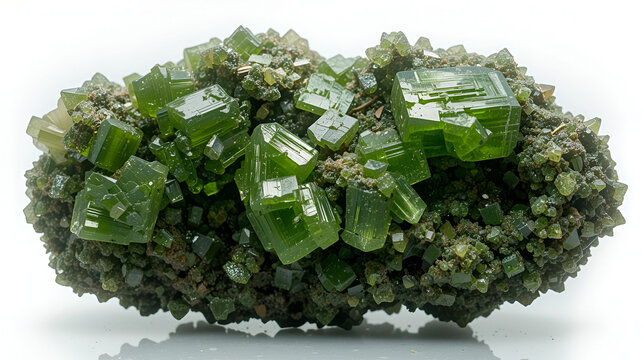 moldavite mineral isolated
