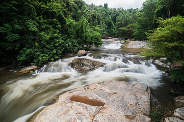Serene Mae Klang Waterfall in Chiang Mai Surrounded by Lush Nature